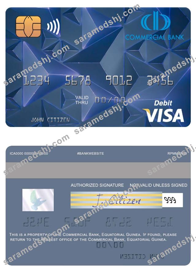 Equatorial Guinea Commerical bank Guinee Equatoriale visa debit card
